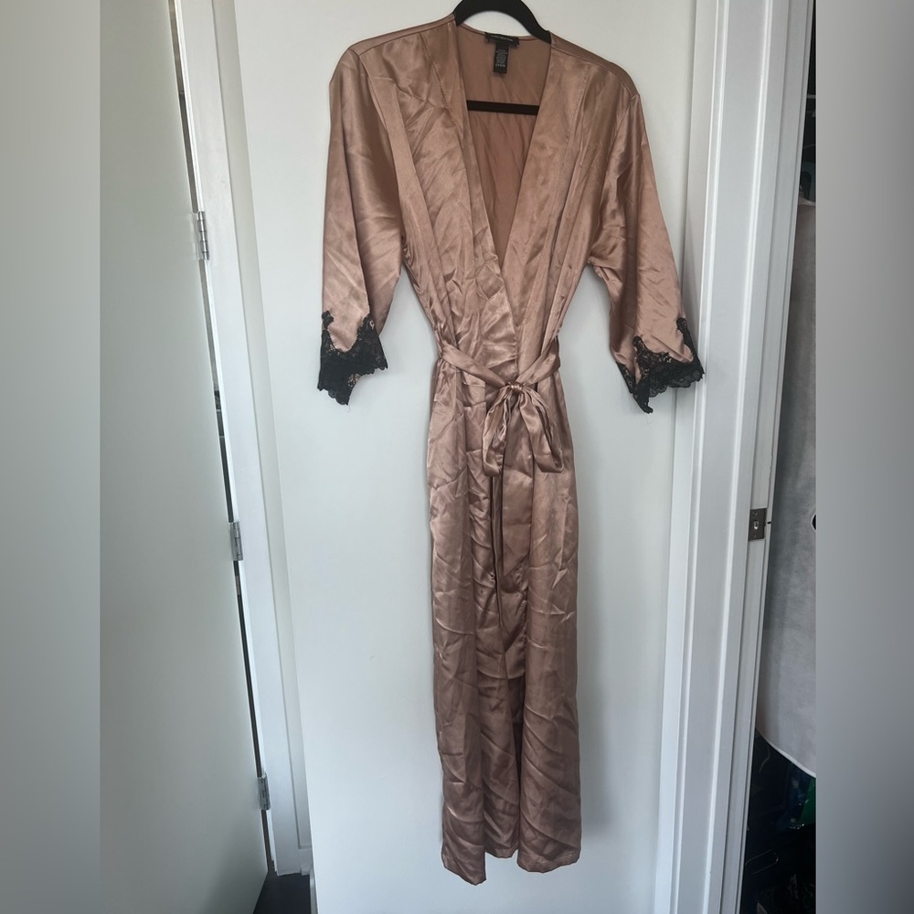 Satin long robe
